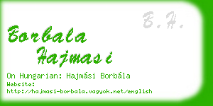 borbala hajmasi business card