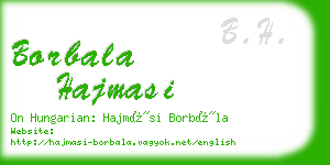 borbala hajmasi business card